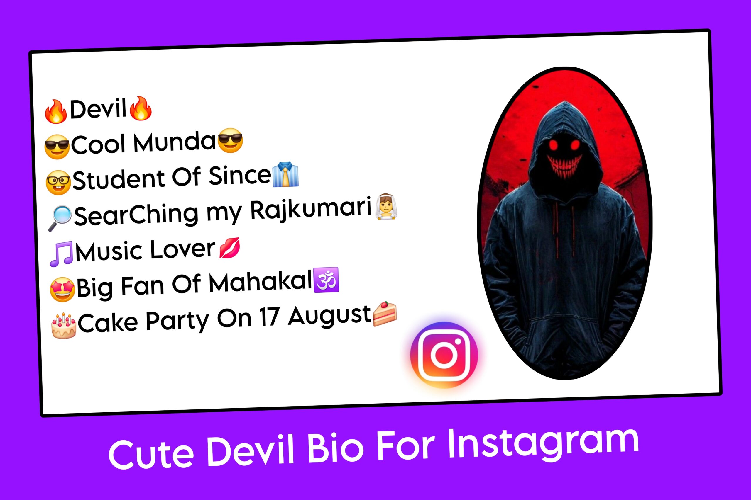 Cute Devil Bio For Instagram