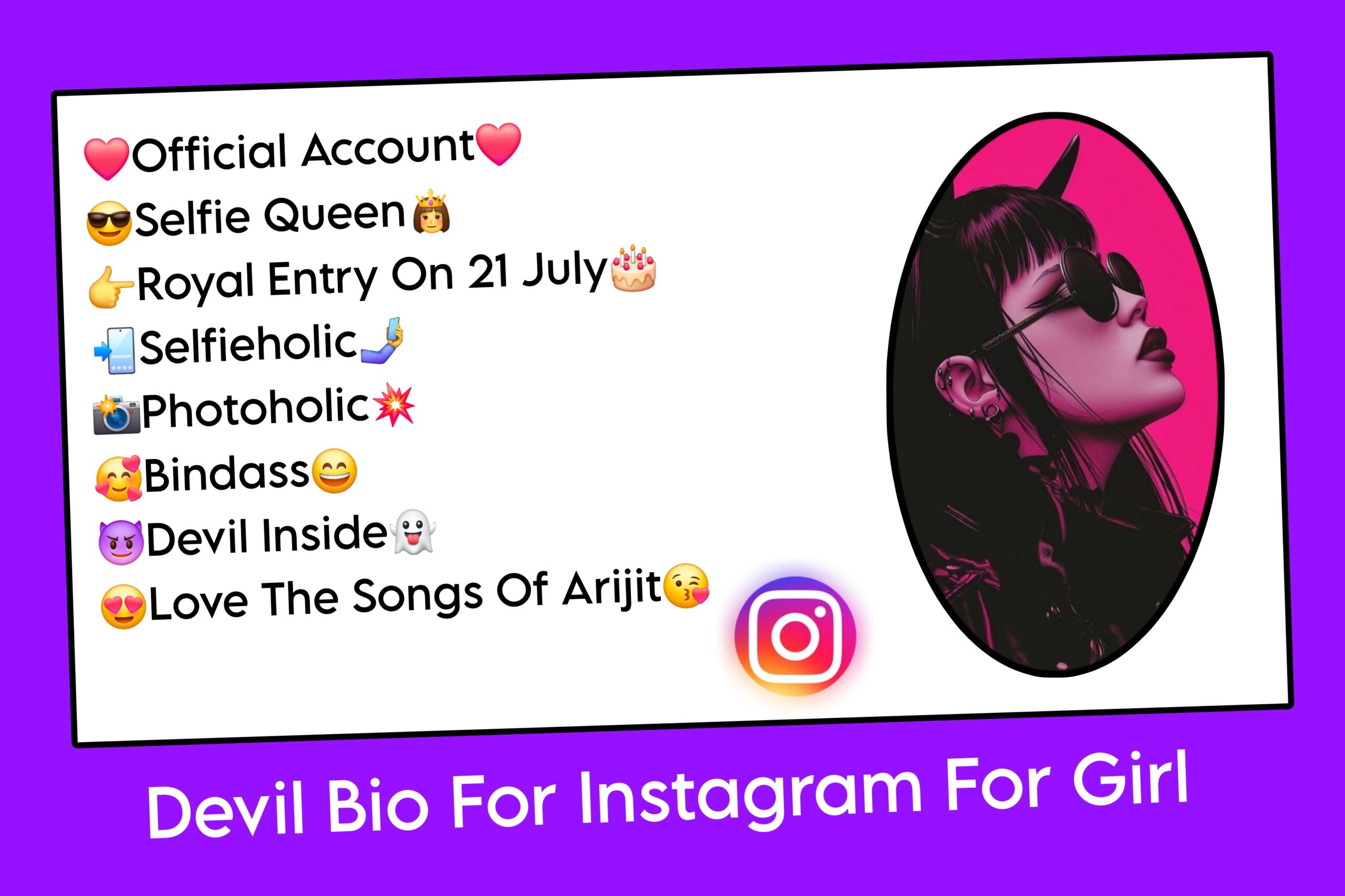 Devil Bio For Instagram For Girl