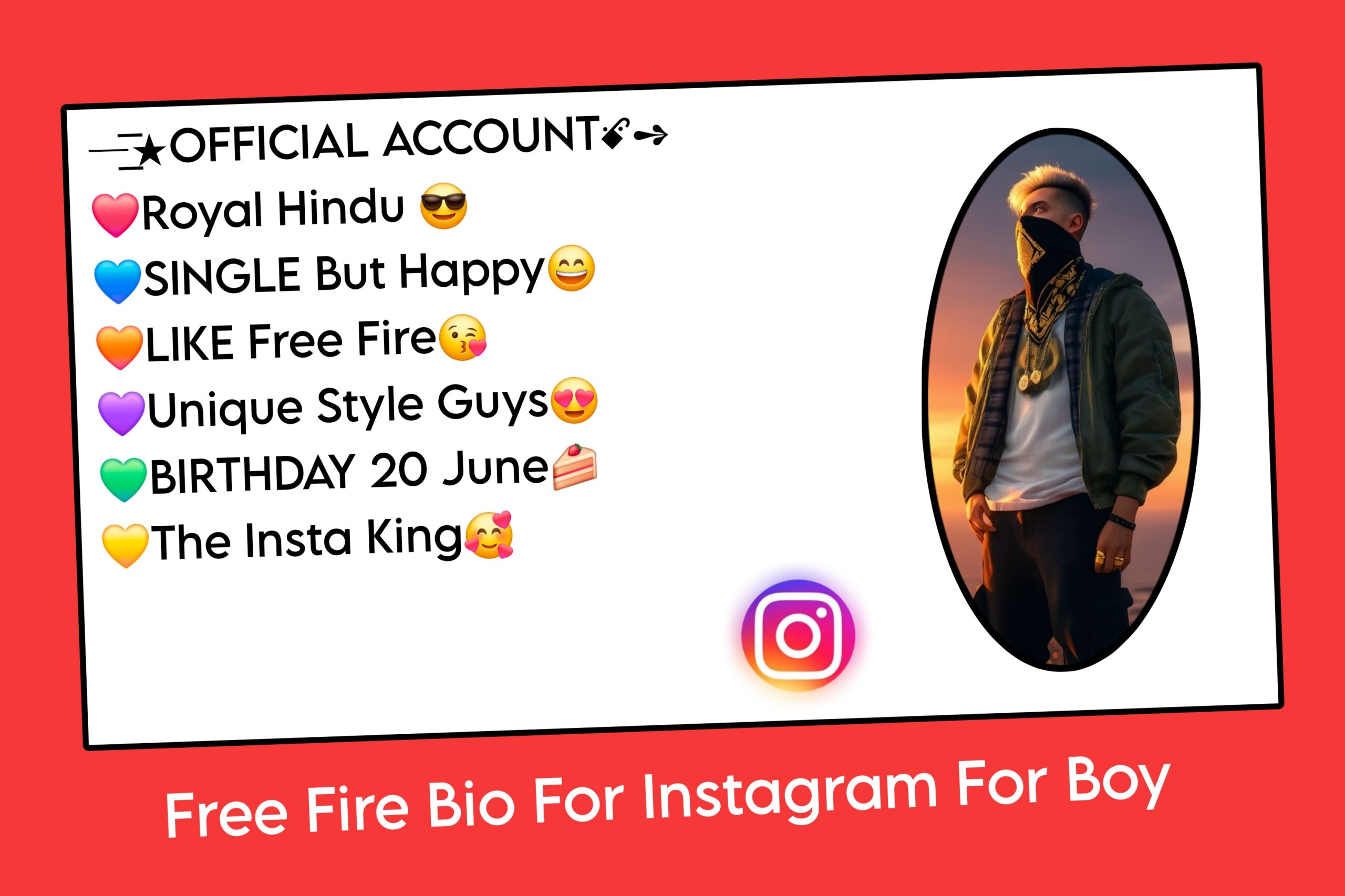 Free Fire Bio For Instagram For Boy