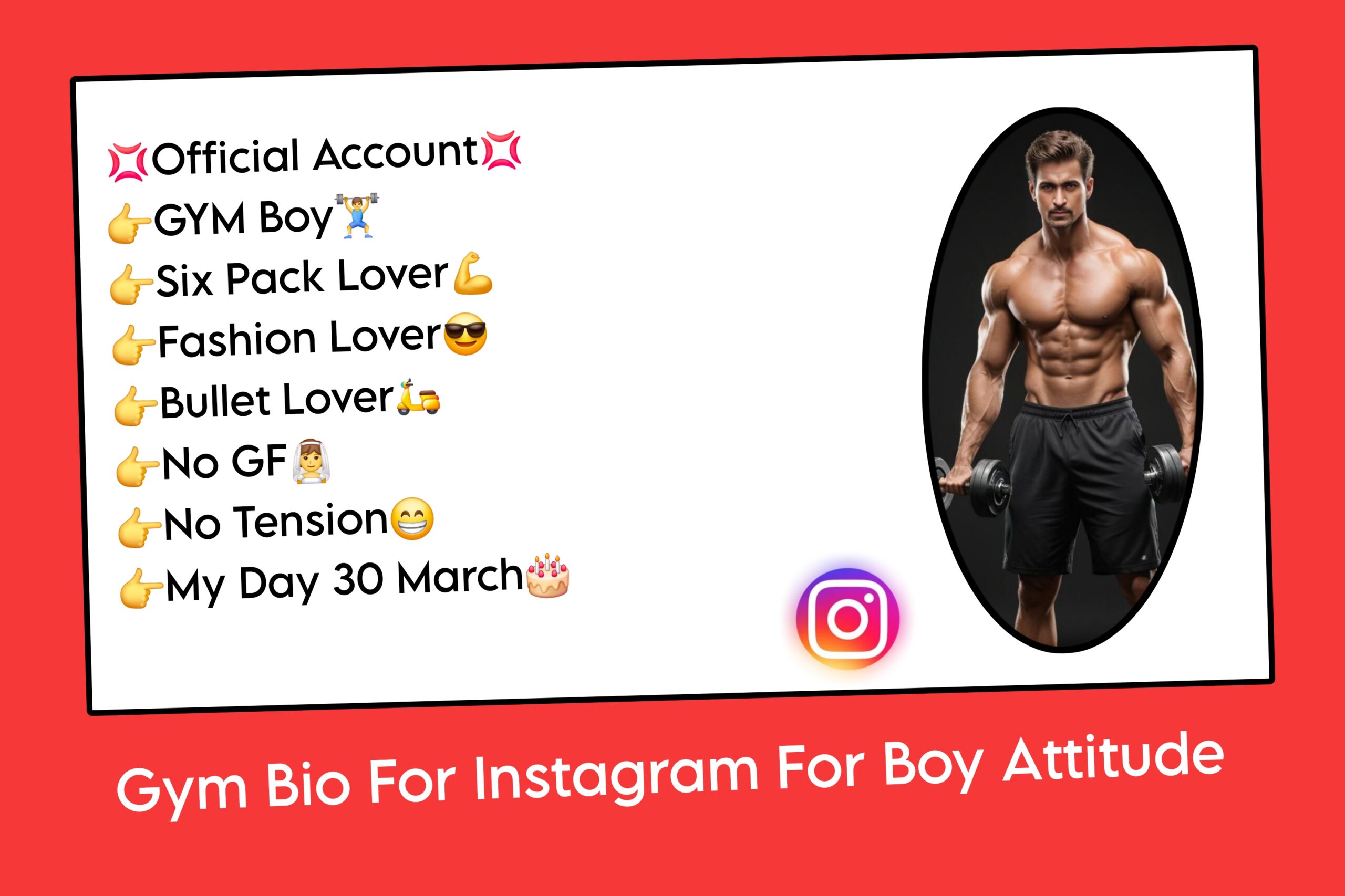 Gym Bio For Instagram For Boy Attitude