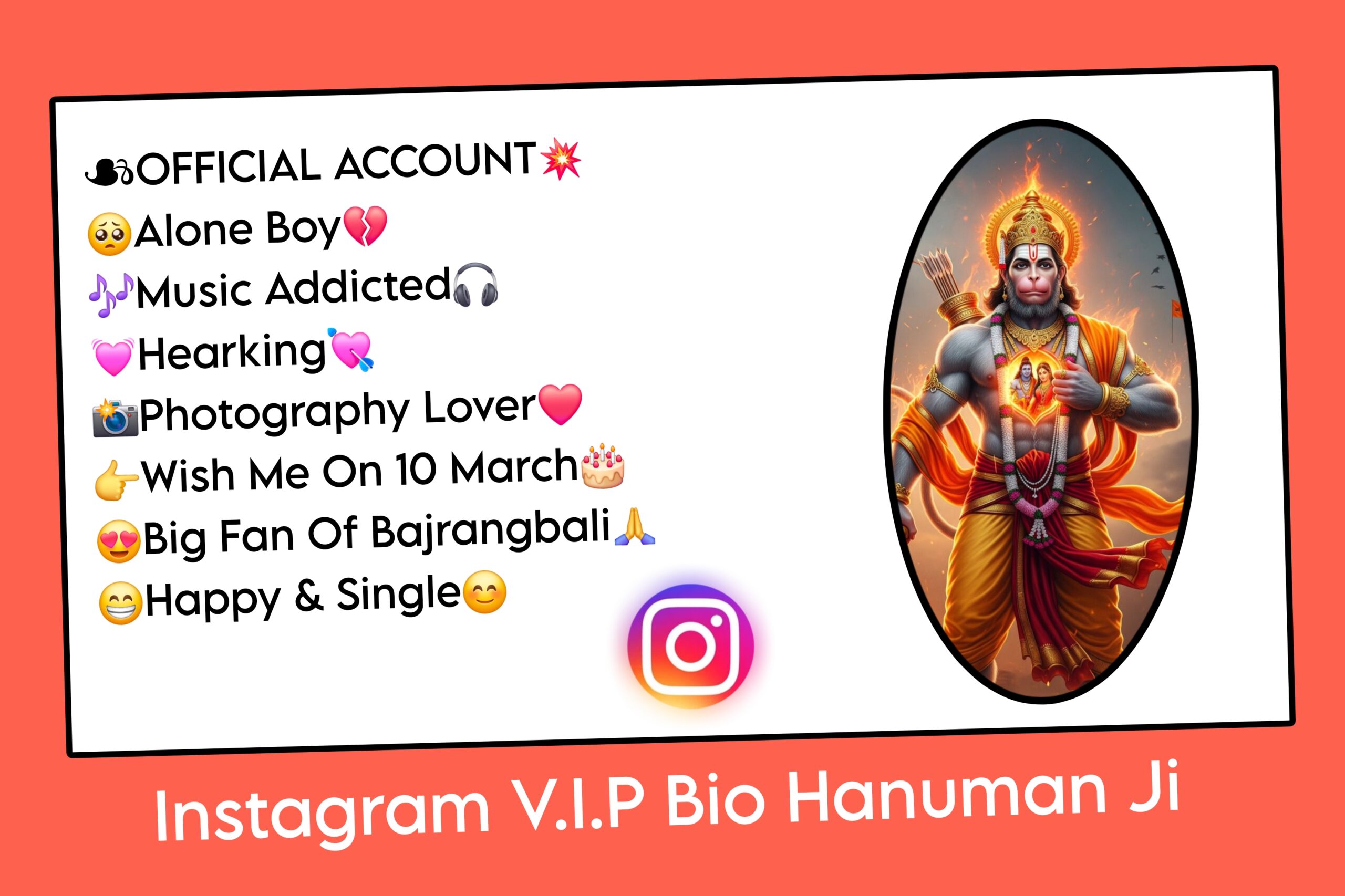 Instagram V.I.P Bio Hanuman Ji