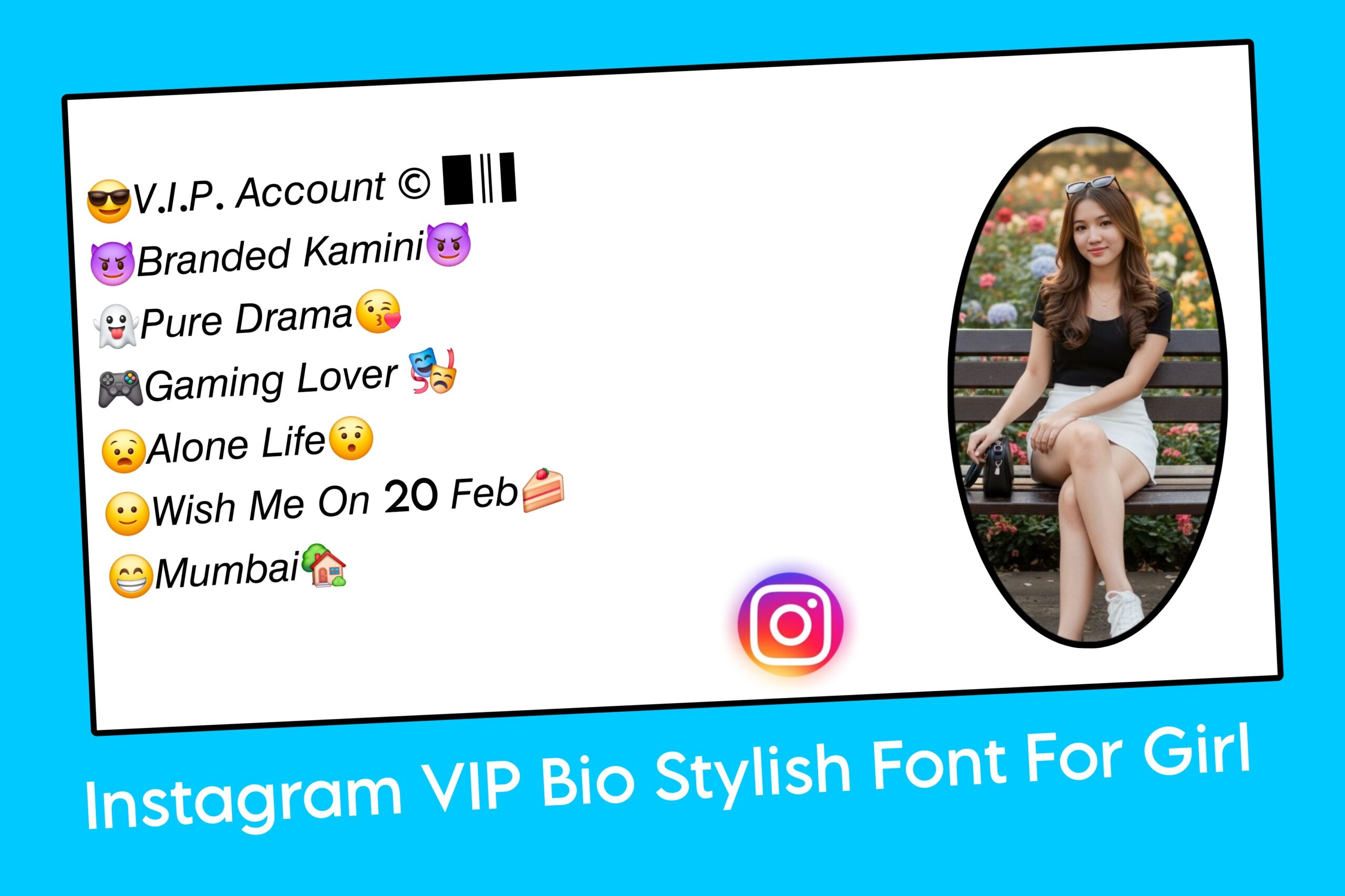 Instagram VIP Bio Stylish Font For Girl