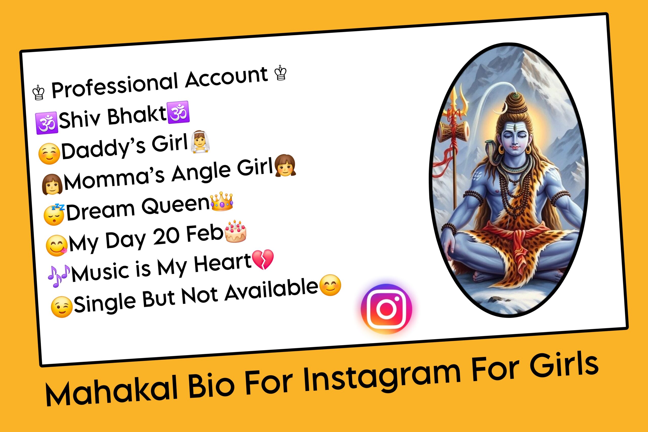 Mahakal Bio For Instagram For Girls