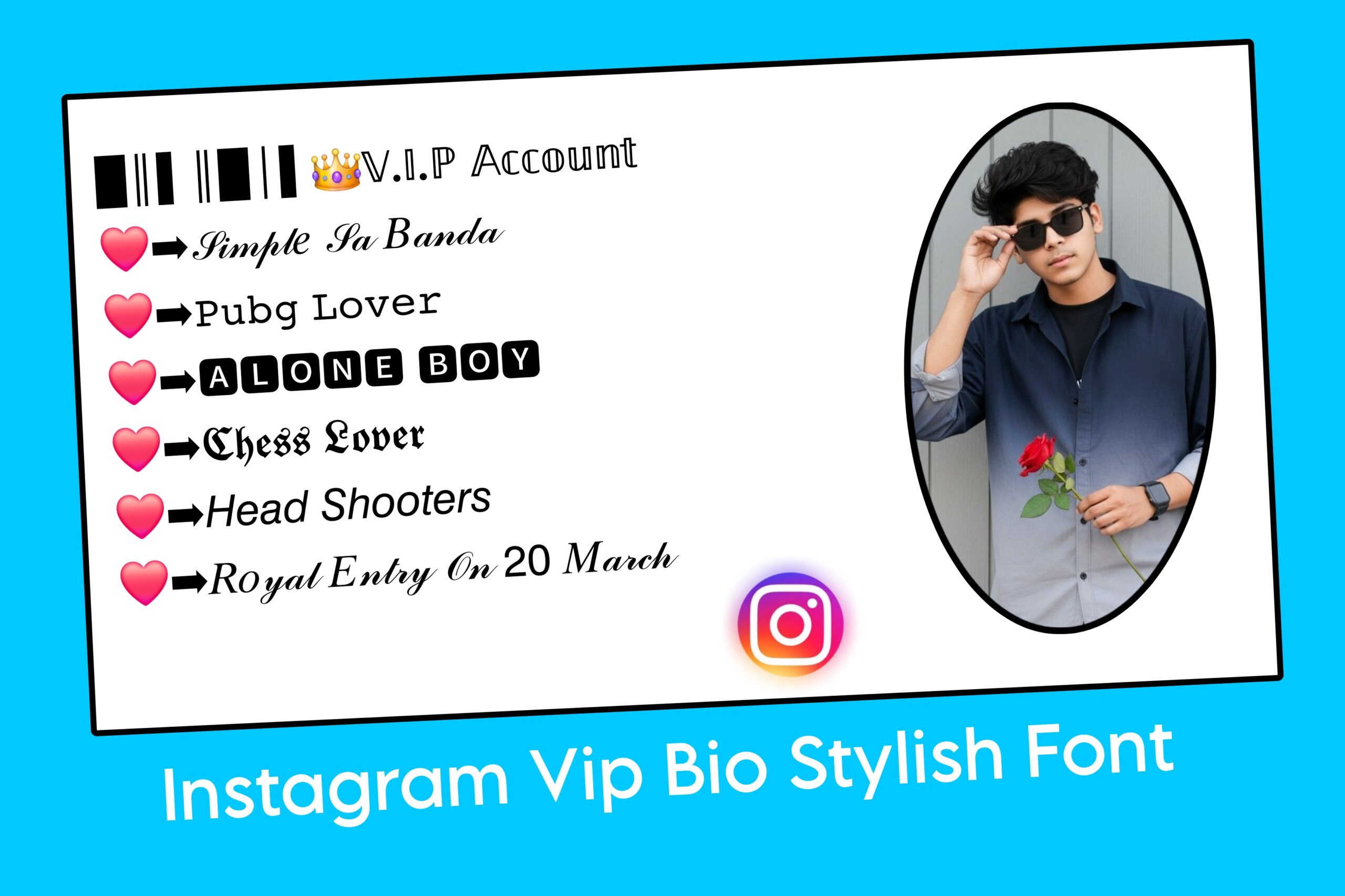 Instagram Vip Bio Stylish Font